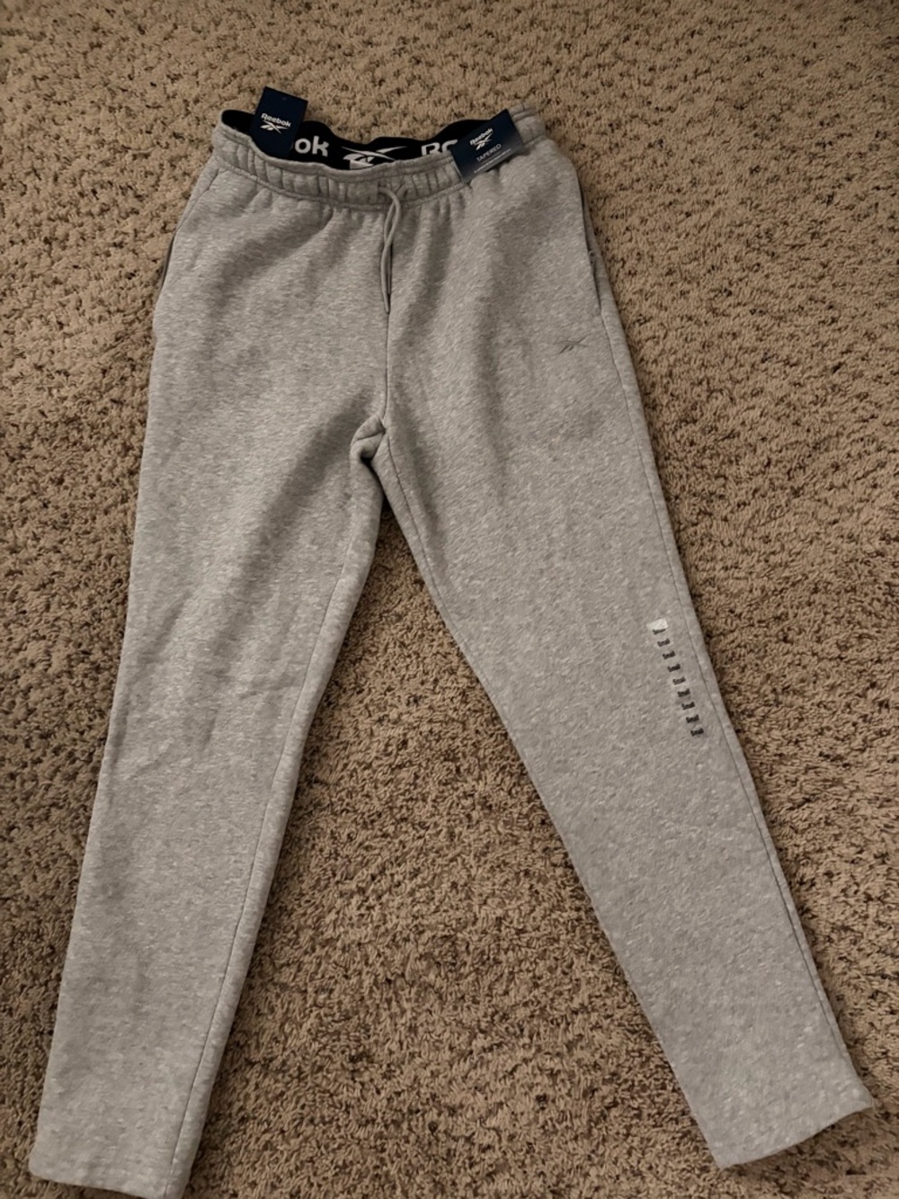 Reebok Light Heather Gray Men's Jogger Sweatpants